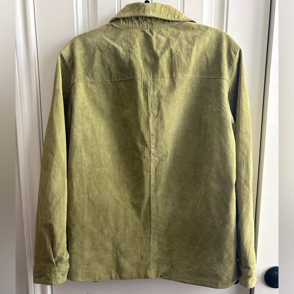 Coldwater Creek Green Leather Jacket - Picture 2 of 3